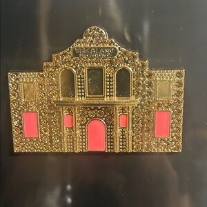 Gold and Pink Alamo Brooch